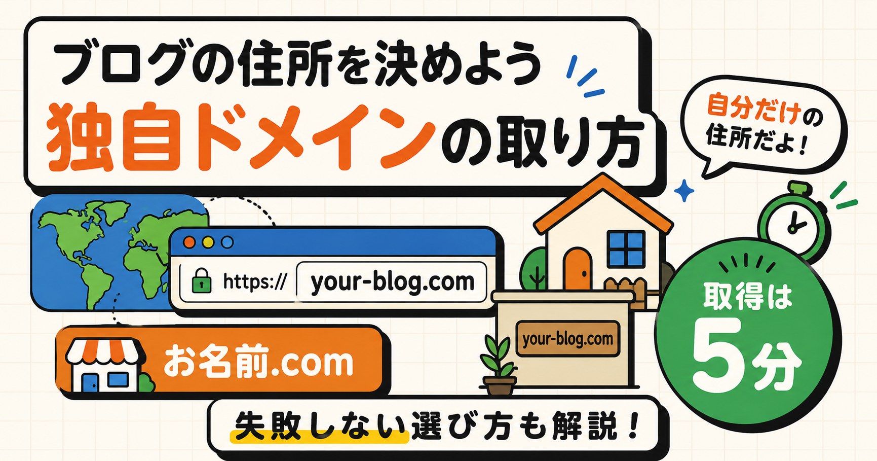 ブログ用の独自ドメインを取ろう。お名前.comでの取得手順と失敗しない選び方
